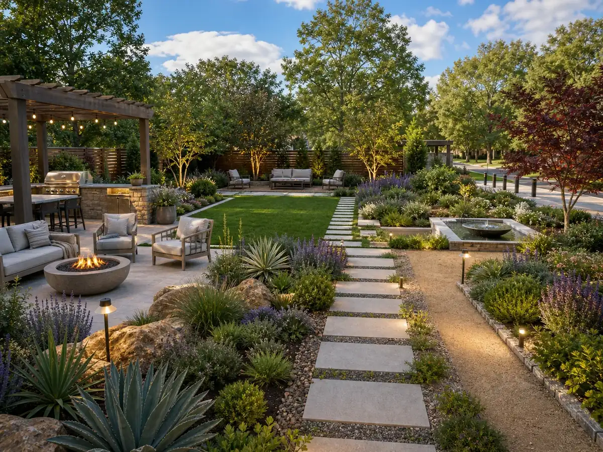 Landscape type and outdoor element controls for concept generation